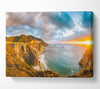 Bridge over the cliffs and cove Canvas Wall Art