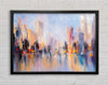 City in acrylic paints Framed Wall Art