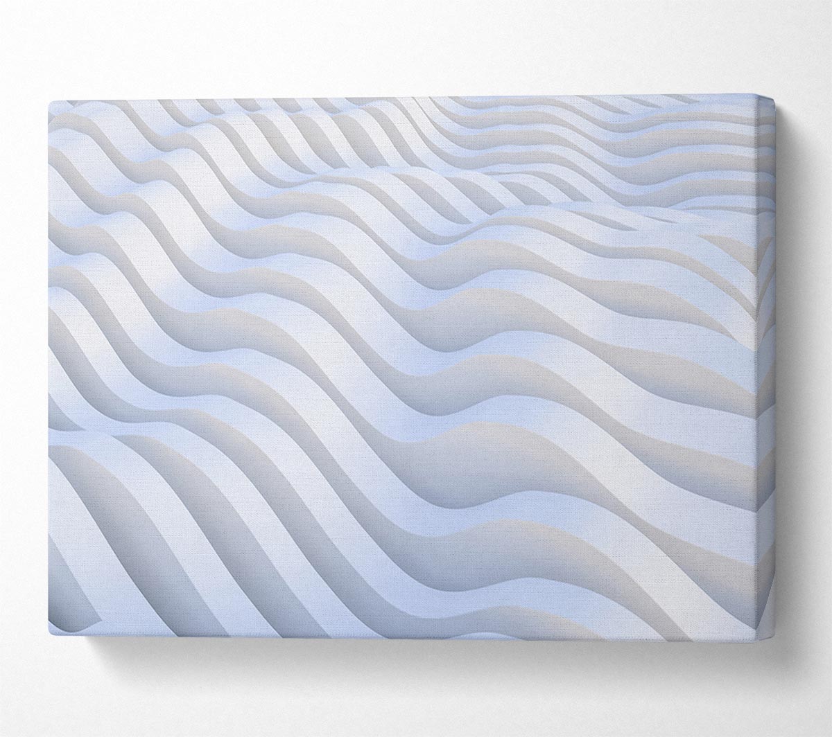 Wavy shapes in white Canvas Wall Art