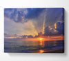 British sunset of the coast of frinton Canvas Wall Art