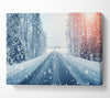 Icy British roads Canvas Wall Art