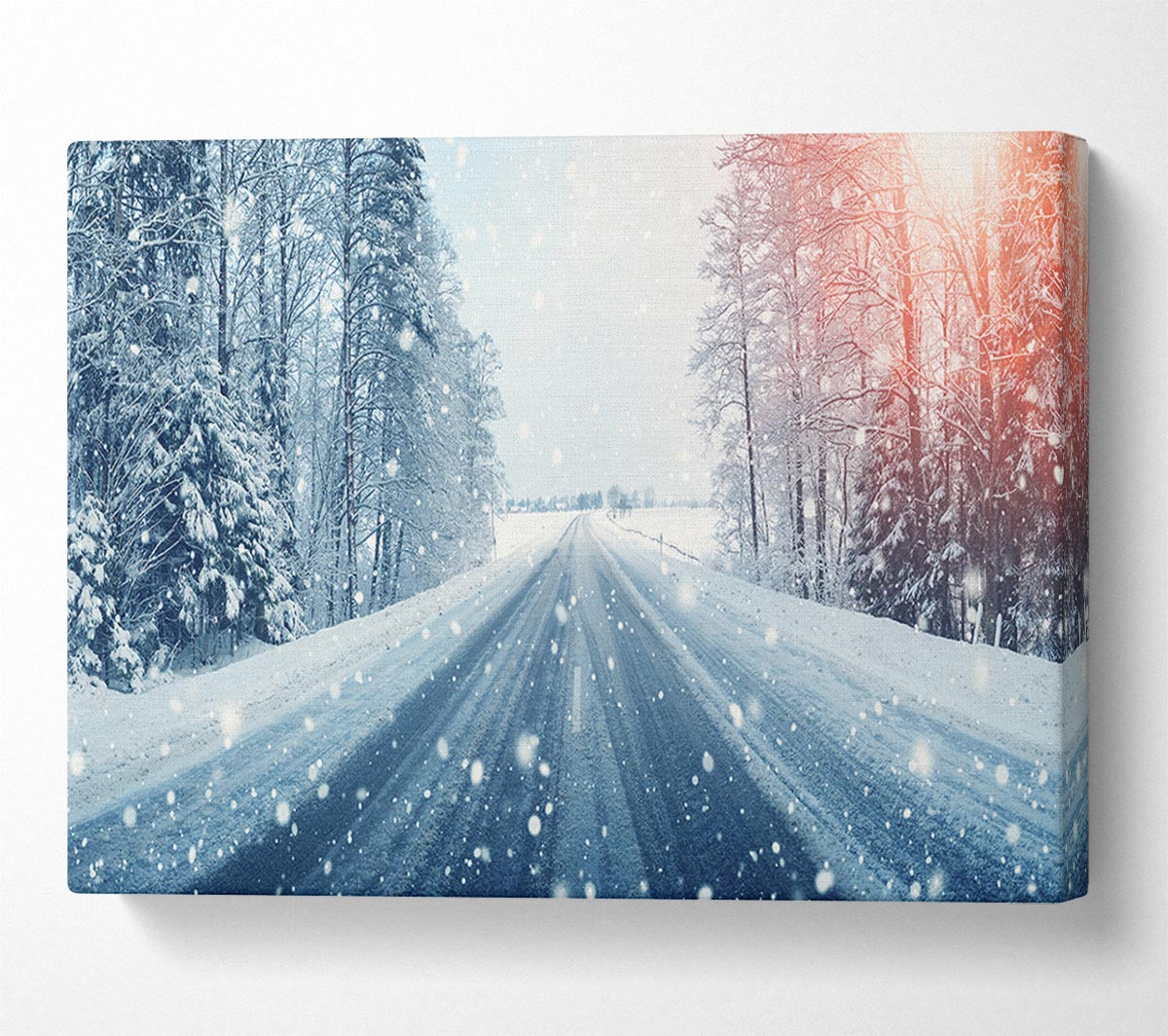 Icy British roads Canvas Wall Art