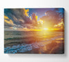 Sunset on the beach of essex Canvas Wall Art