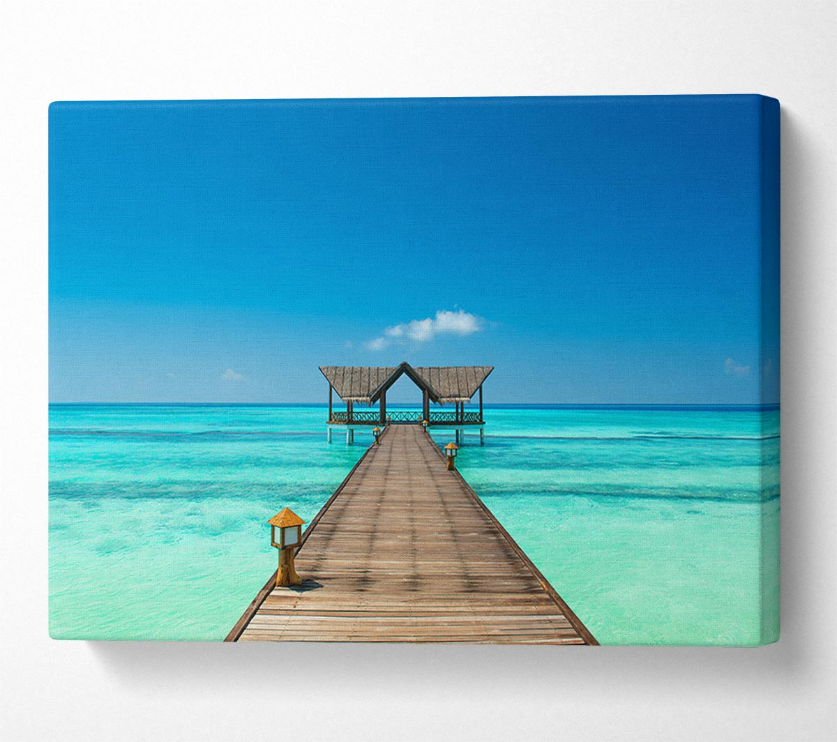 The bridge to the sea Canvas Wall Art