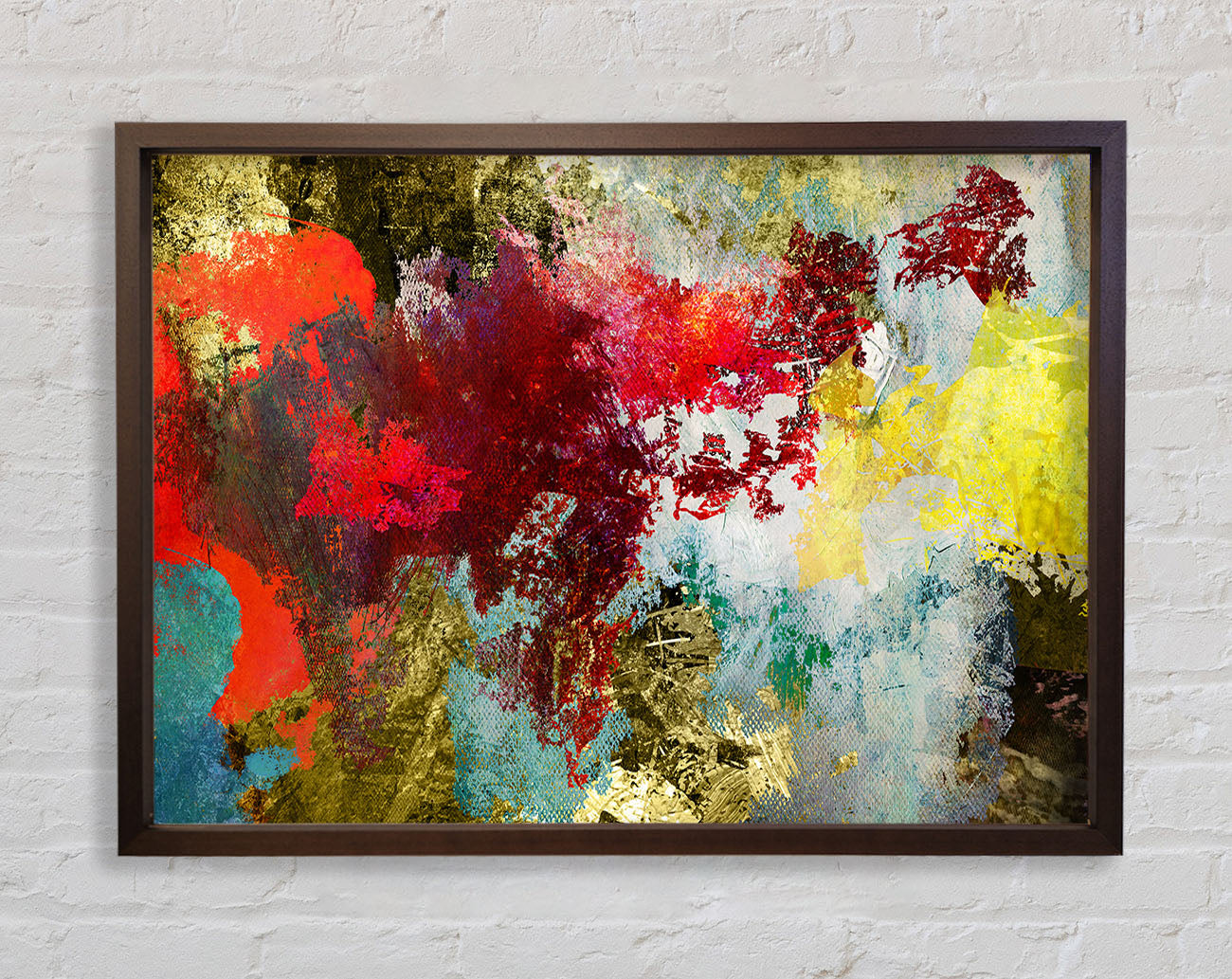 Abstract World grunge map Framed Wall Art