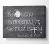 Leonardo da vinci quote chalks Canvas Wall Art