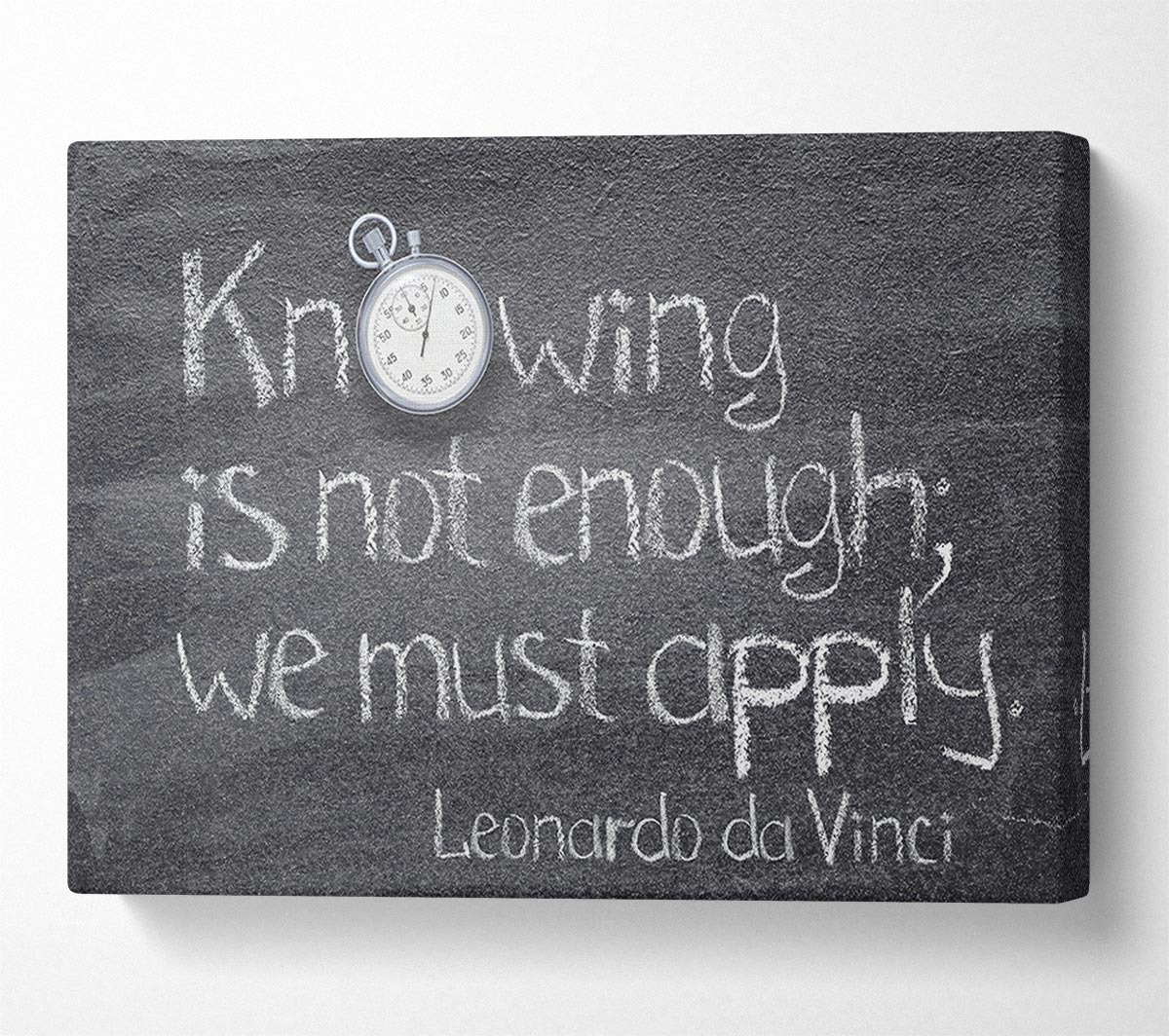 Leonardo da vinci quote chalks Canvas Wall Art