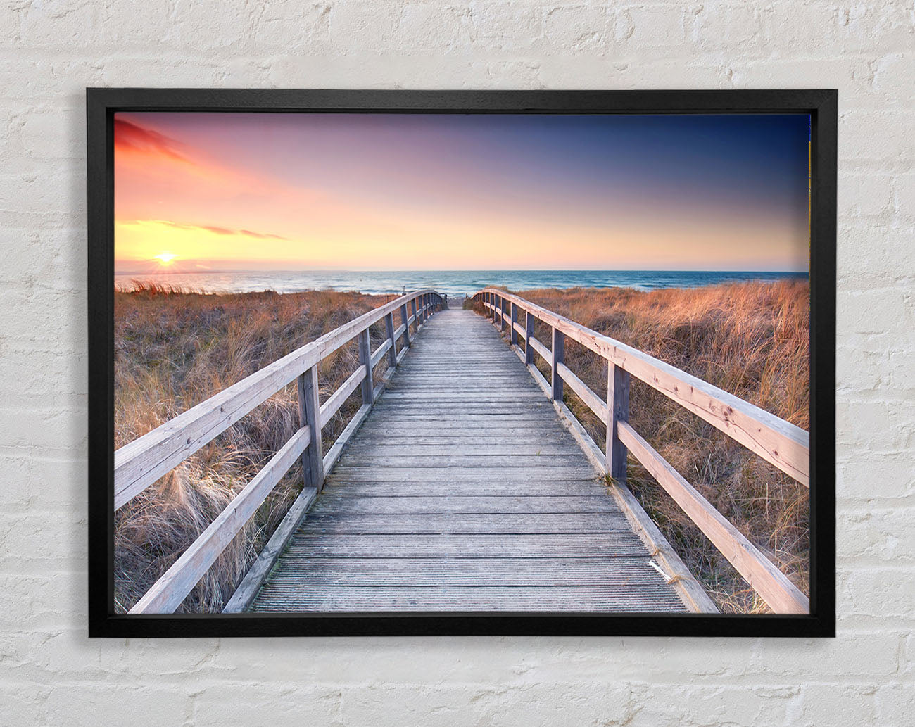 Brige to the coast Framed Wall Art