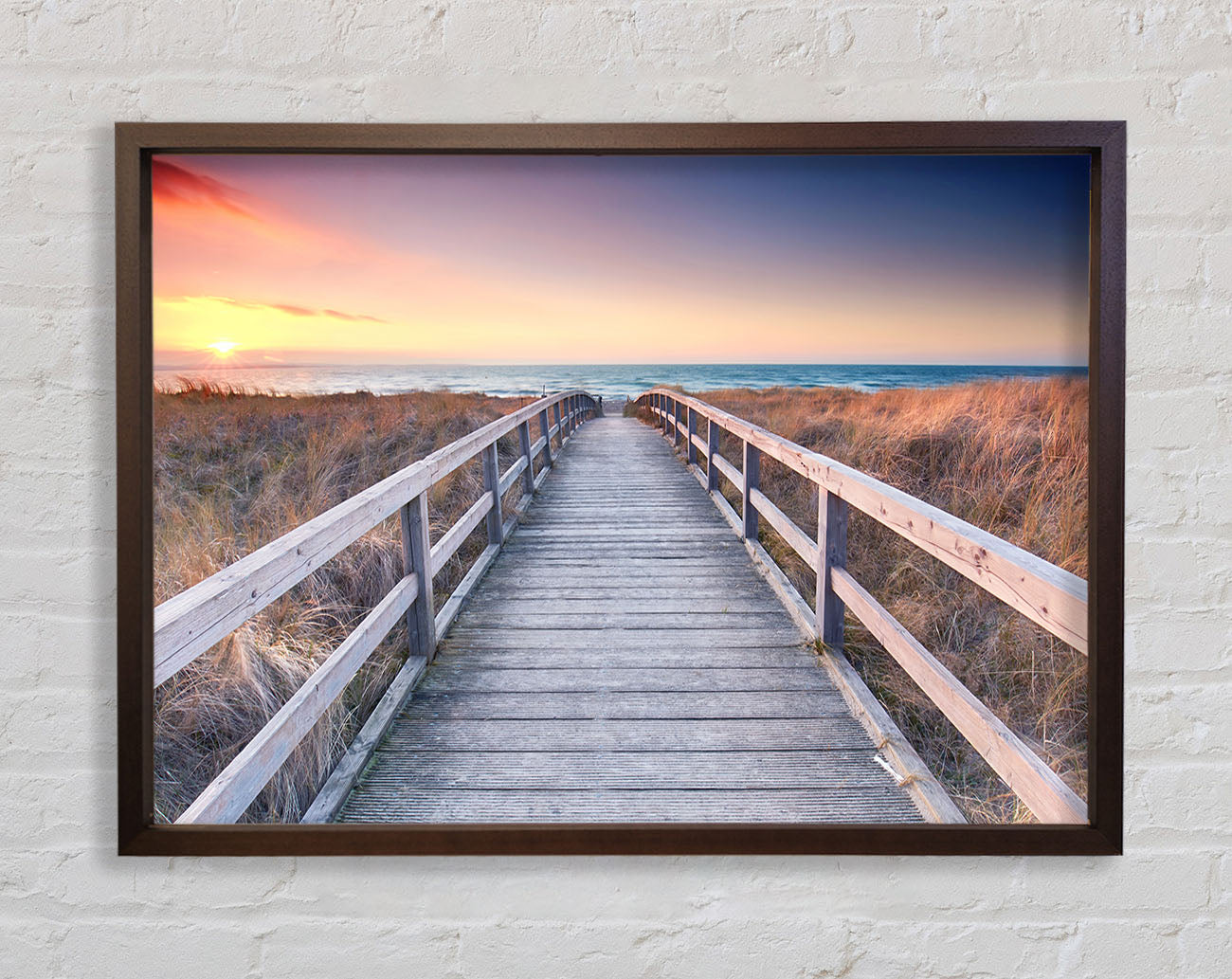 Brige to the coast Framed Wall Art