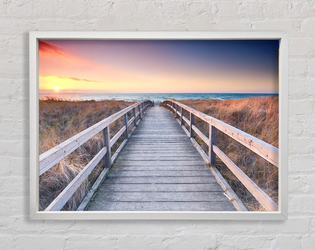 Brige to the coast Framed Wall Art
