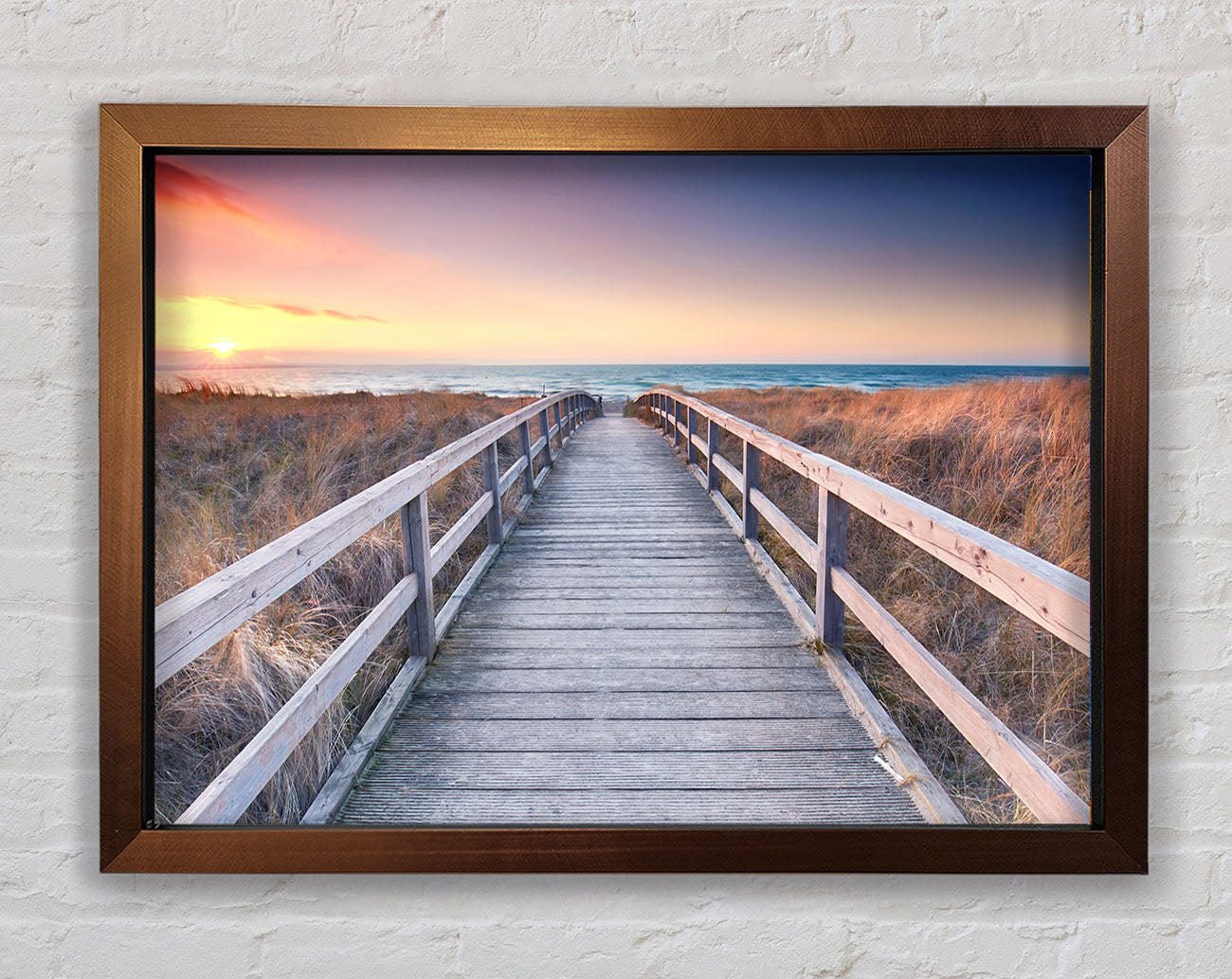 Brige to the coast Framed Wall Art
