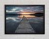 Bridge on the water sun Framed Wall Art