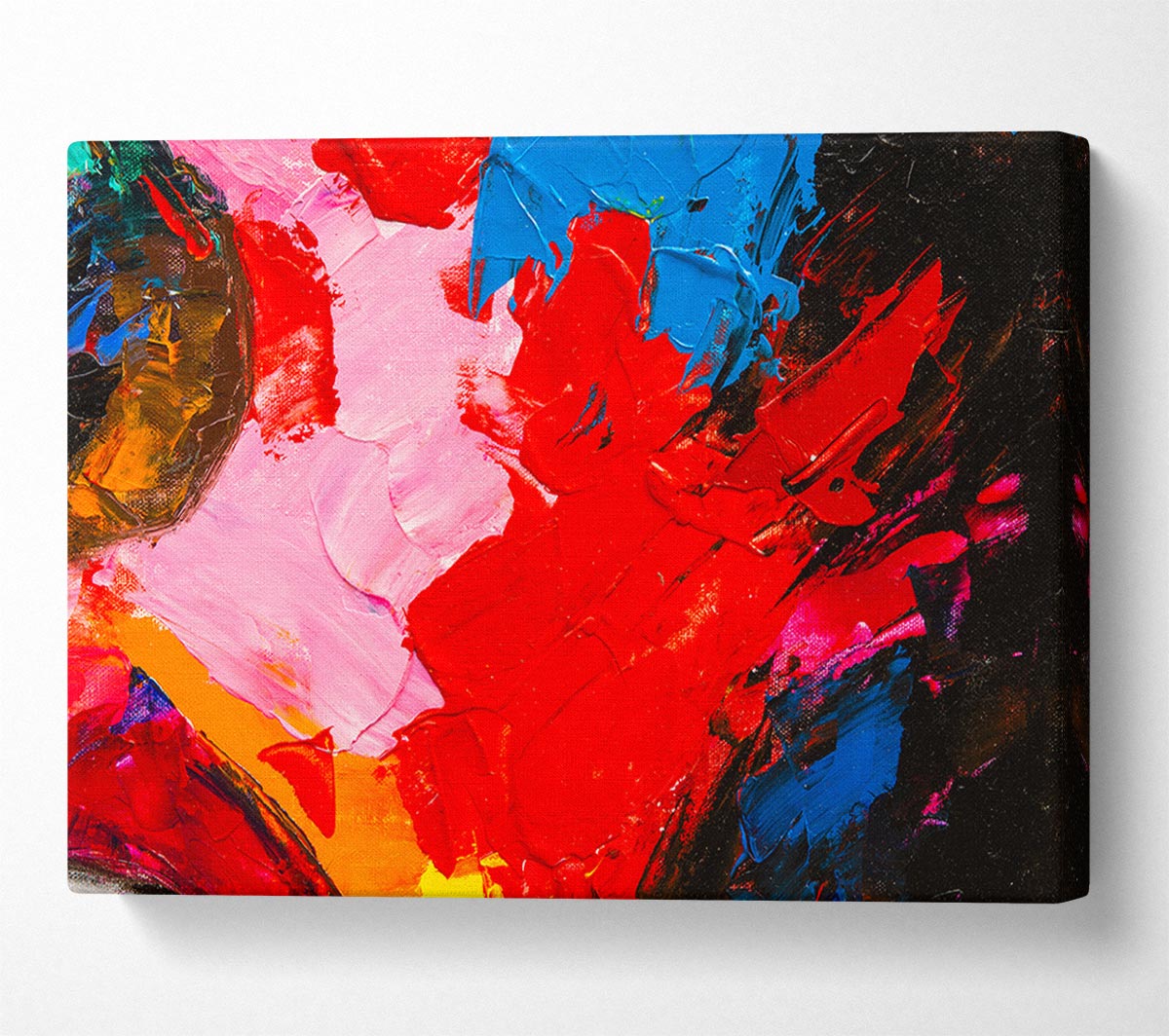 splashes of acrylic paint Canvas Wall Art