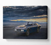 Retro Car in the clouds Canvas Wall Art