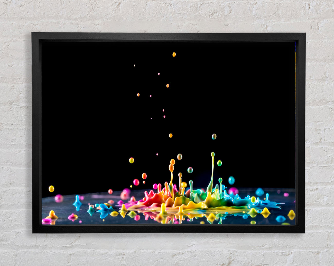 Colour splashes on a surface Framed Wall Art
