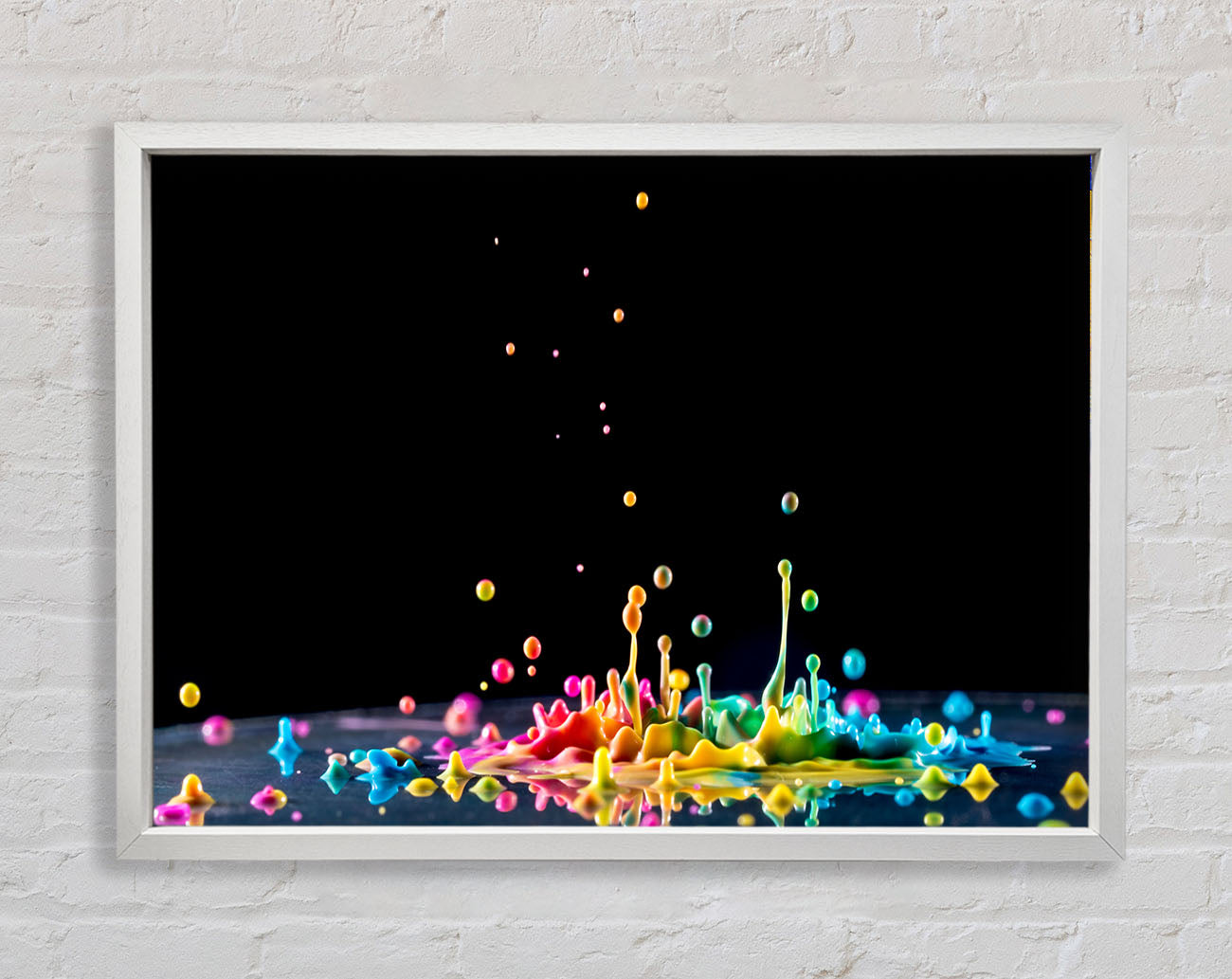 Colour splashes on a surface Framed Wall Art