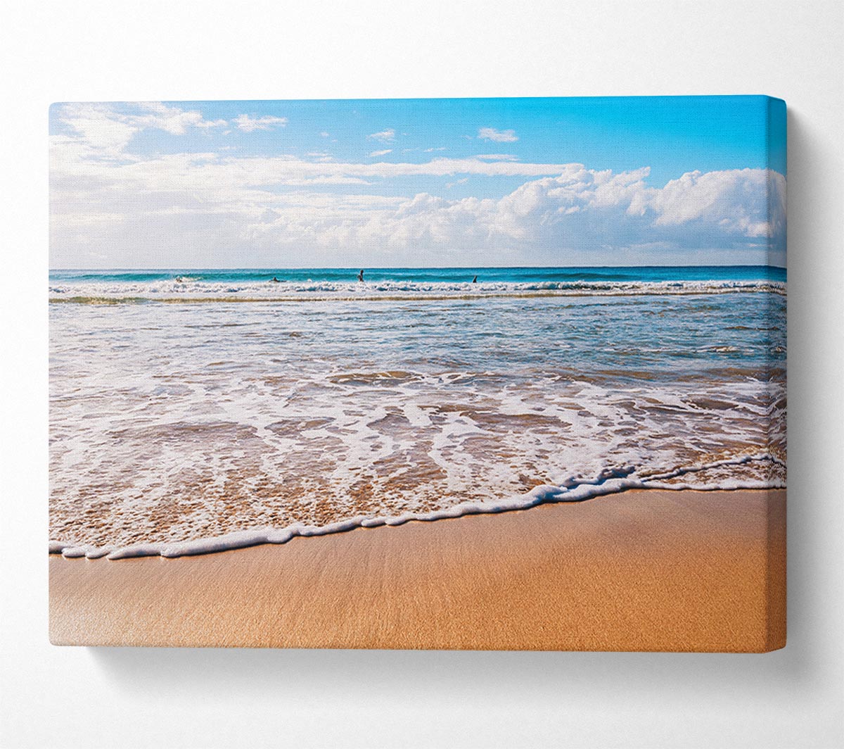 Beautiful sandy day at the beach Canvas Wall Art
