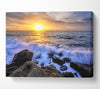 The waves crashing out at sea Canvas Wall Art