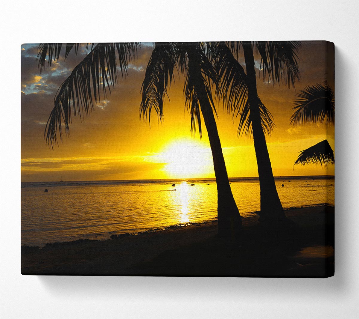 Watching the sunset in paradise Canvas Wall Art