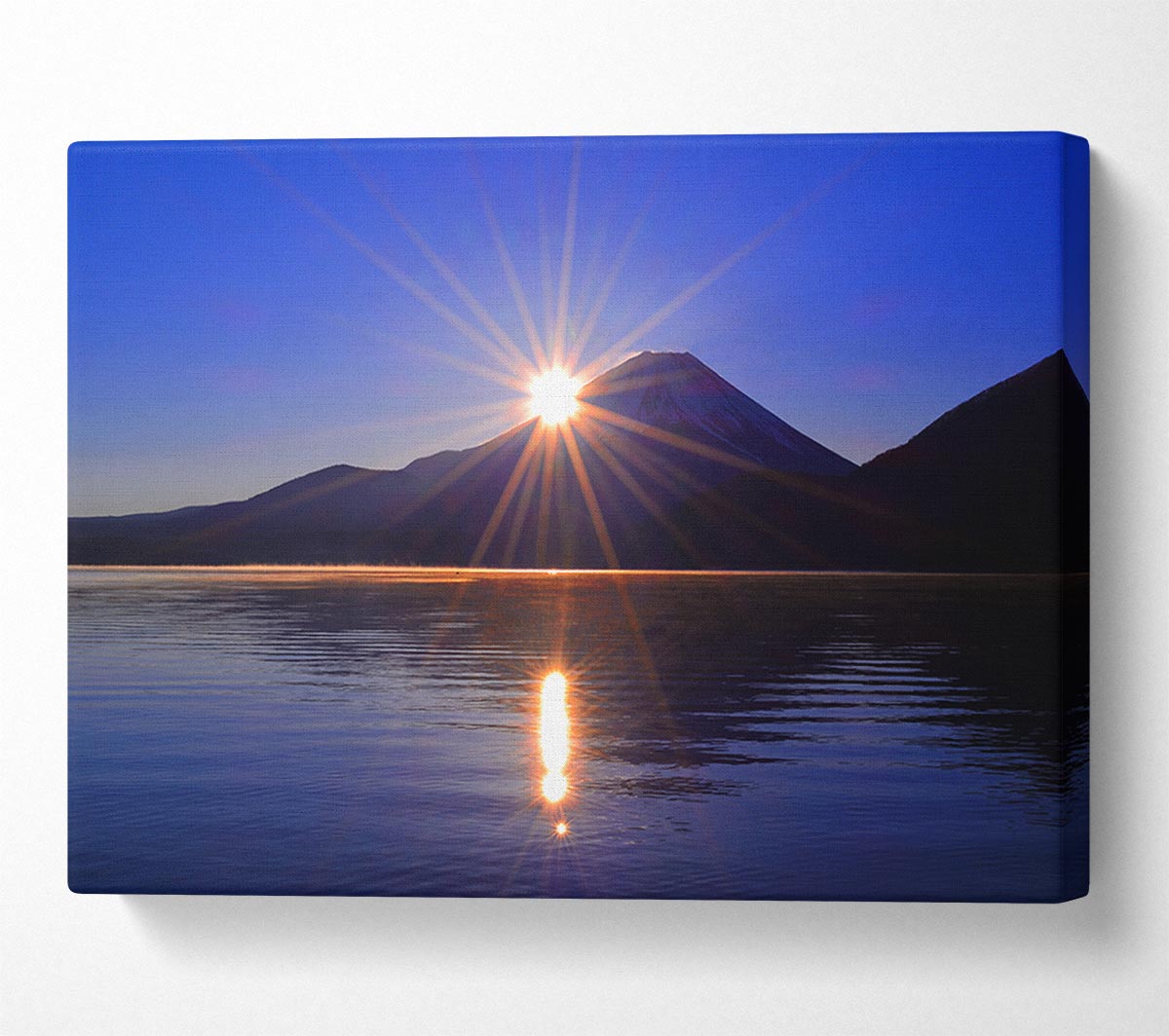 Sunset over the mountain dusk Canvas Wall Art