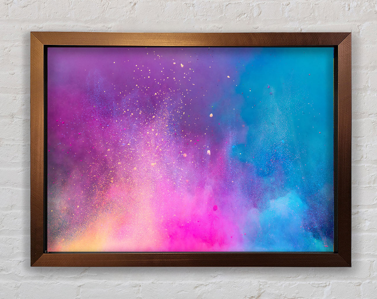 Colourful Dust Explosion Framed Wall Art