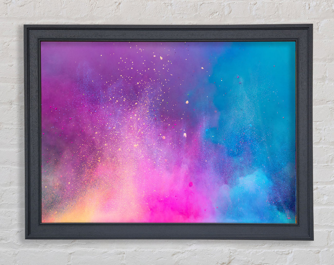 Colourful Dust Explosion Framed Wall Art