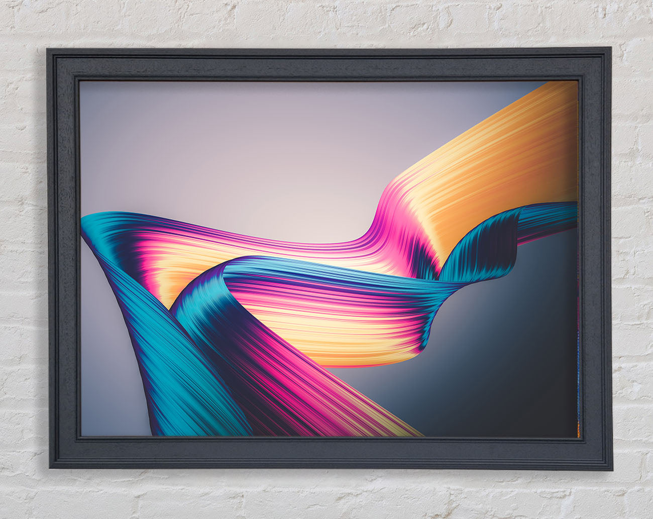 Coloured Ribbon flow Framed Wall Art