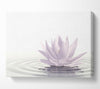 White lotus on rippled water Canvas Wall Art