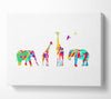 Safari animals lined up Canvas Wall Art
