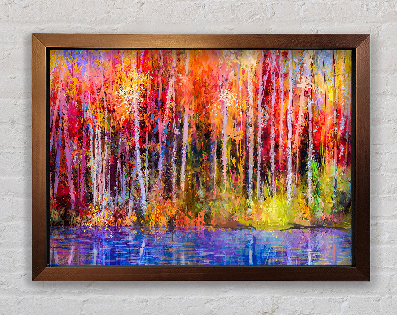 Abstract forest colour strokes Framed Wall Art
