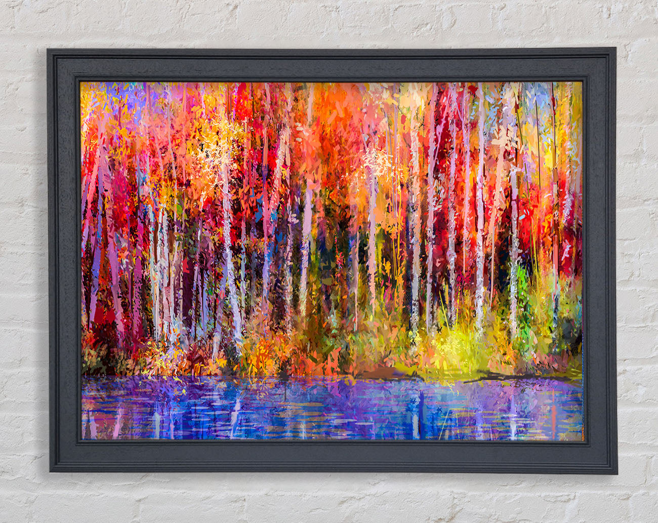 Abstract forest colour strokes Framed Wall Art