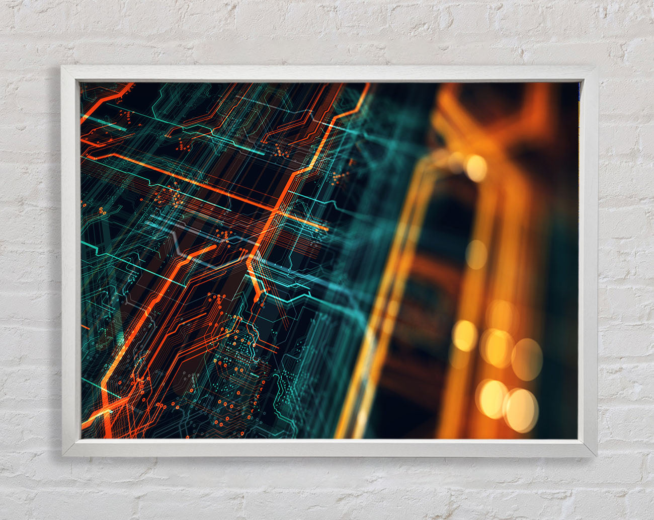 Circuit board frenzy Framed Wall Art
