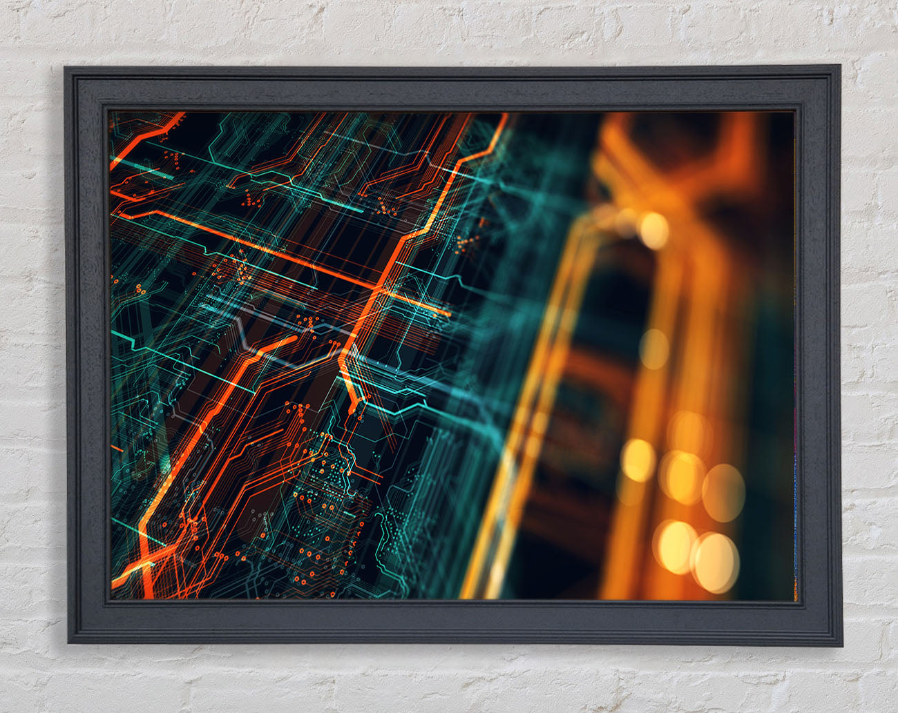 Circuit board frenzy Framed Wall Art