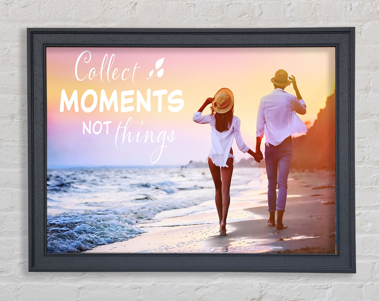 Collect moments not things Framed Wall Art
