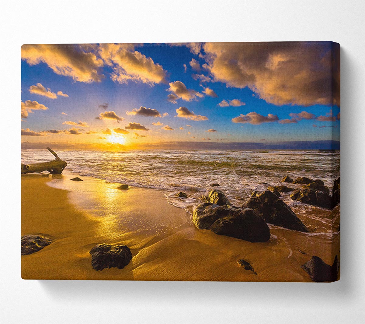 Heavenly Skies off the beach Canvas Wall Art