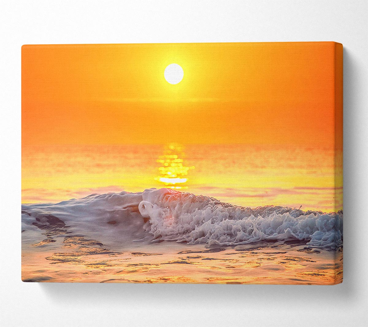 Detailed waves splashing in the sea Canvas Wall Art