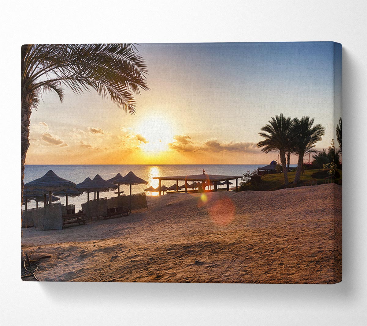Evening on the sands Canvas Wall Art