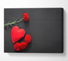 sewn up heart red Canvas Wall Art