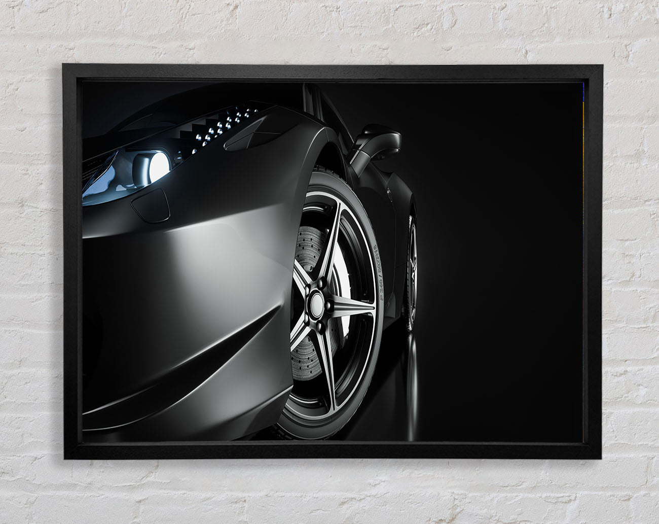 close up super car lights Framed Wall Art