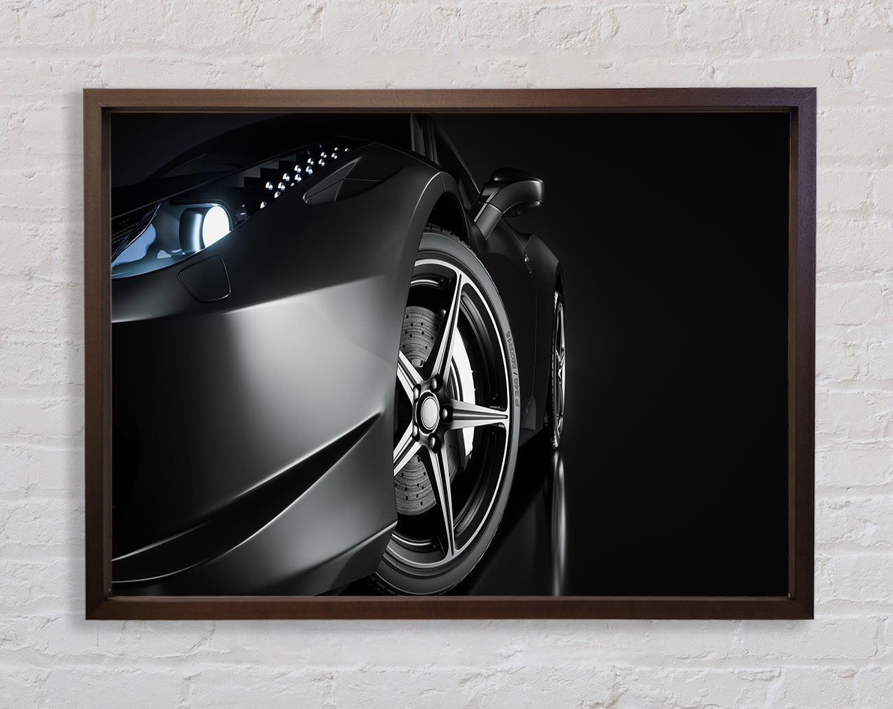 close up super car lights Framed Wall Art