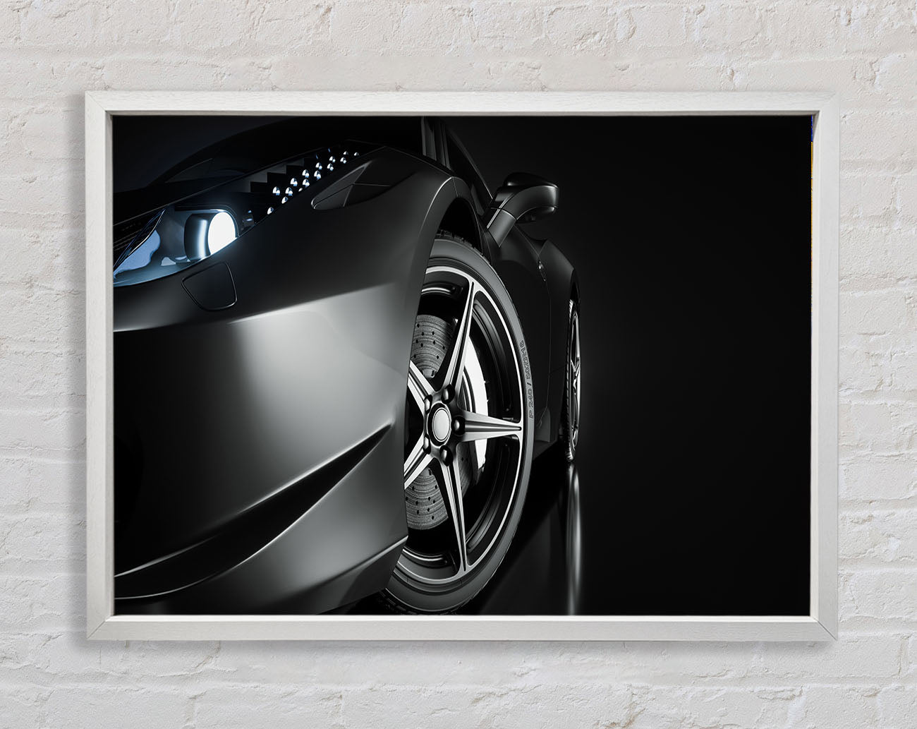 close up super car lights Framed Wall Art