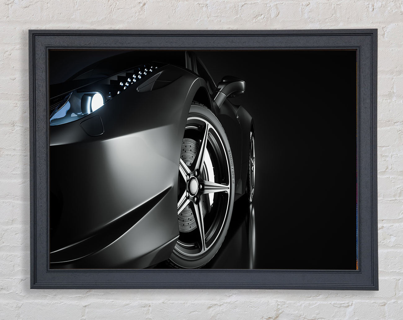 close up super car lights Framed Wall Art