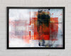 Abstract red square paint roller Framed Wall Art