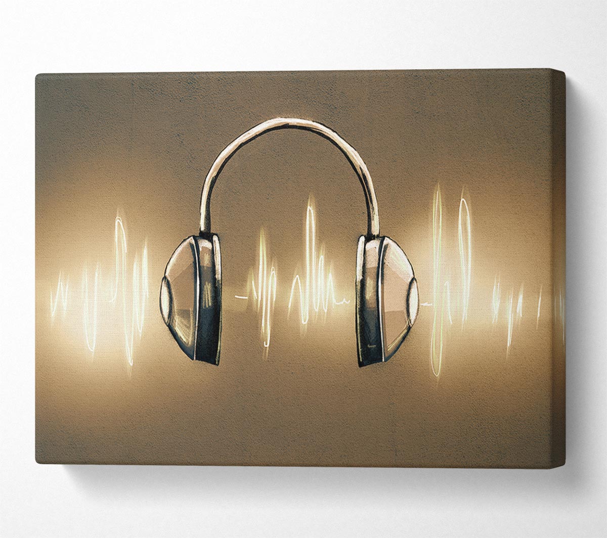 Light painted headphones Canvas Wall Art