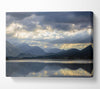 Grey tones of mountain view Canvas Wall Art