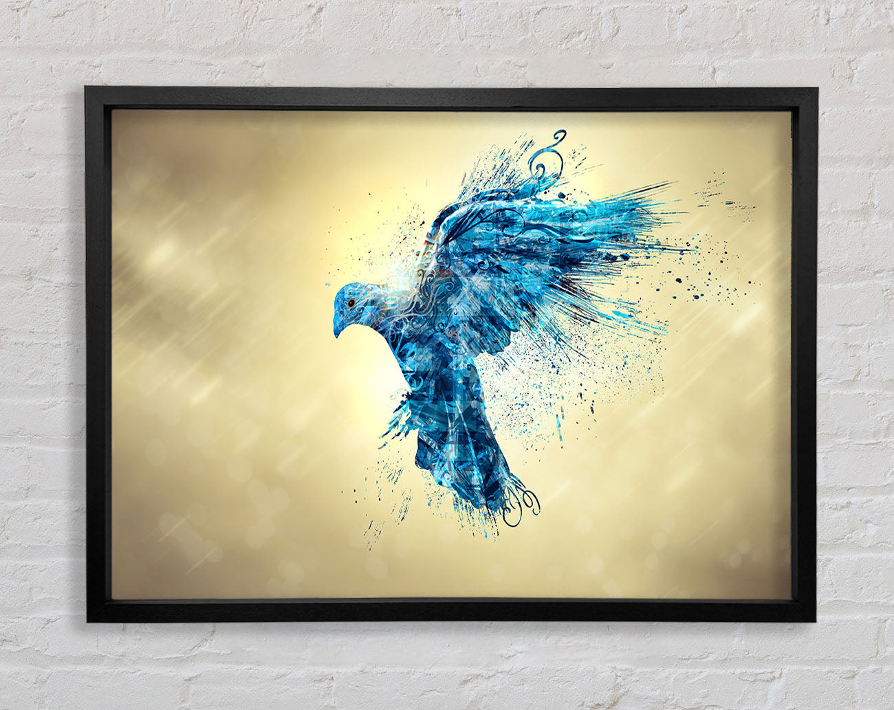 Blue bird illustrations flight Framed Wall Art