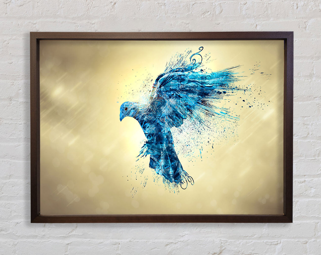 Blue bird illustrations flight Framed Wall Art