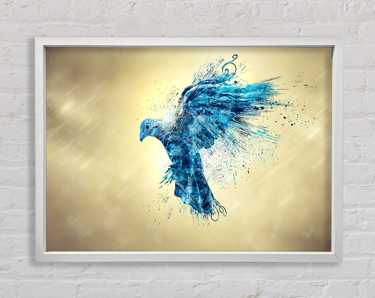 Blue bird illustrations flight Framed Wall Art