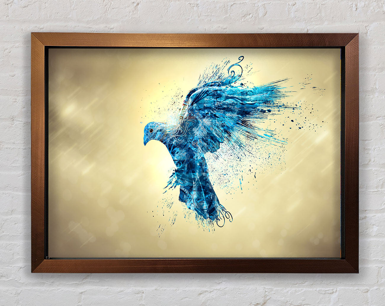 Blue bird illustrations flight Framed Wall Art
