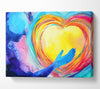Water colour warming heart Canvas Wall Art